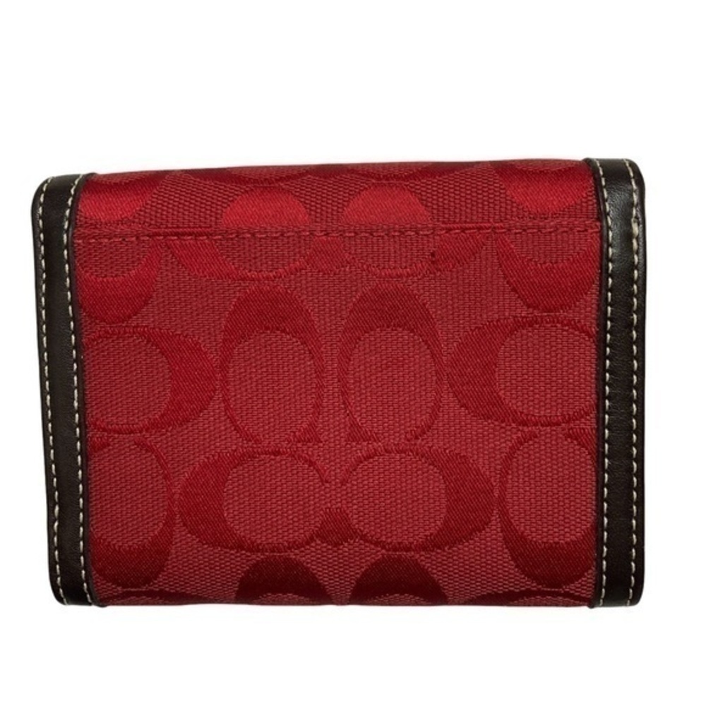 Coach signature c vintage red y2k compact wallet - Picture 3 of 13